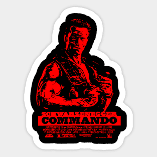 Commando movie poster Sticker